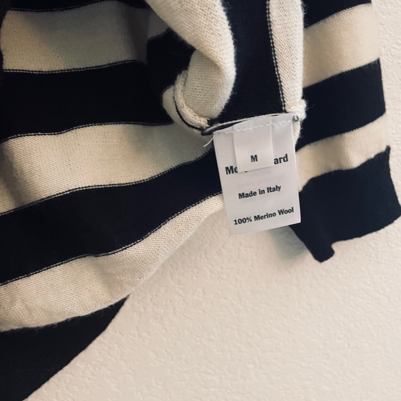 Rare MOLLY GODDARD Lightweight Black and Ivory Striped Cropped Sweater - Picture 7 of 8